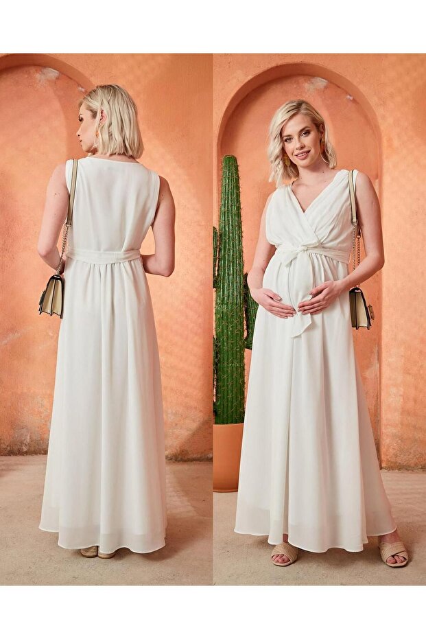 HAMİLE ŞİFON ELBİSE - 4