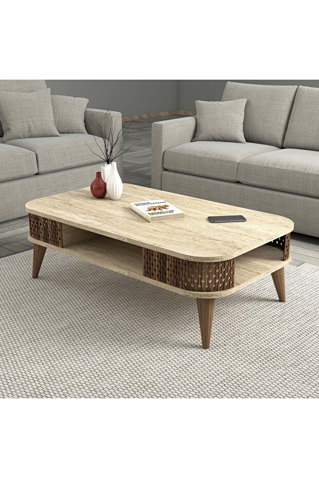 Eylül Orta Sehpa - Traverten - 1