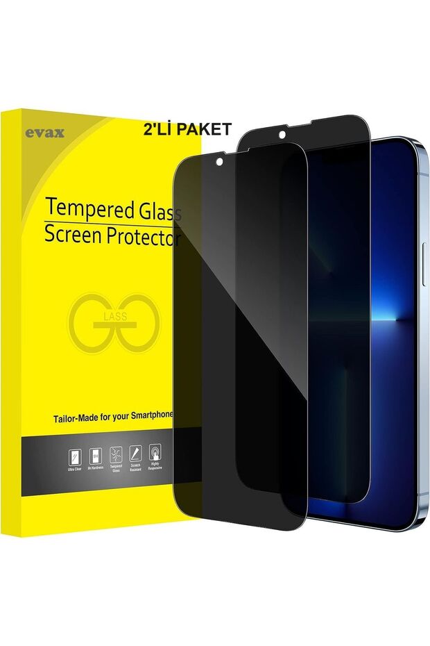 (2'Lİ GUARD HAYALET) واقي شاشة زجاجي من سلسلة Guard Ghost كامل التغطية متوافق مع هاتف Iphone 13 Pro Max