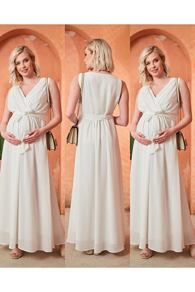 HAMİLE ŞİFON ELBİSE - 8