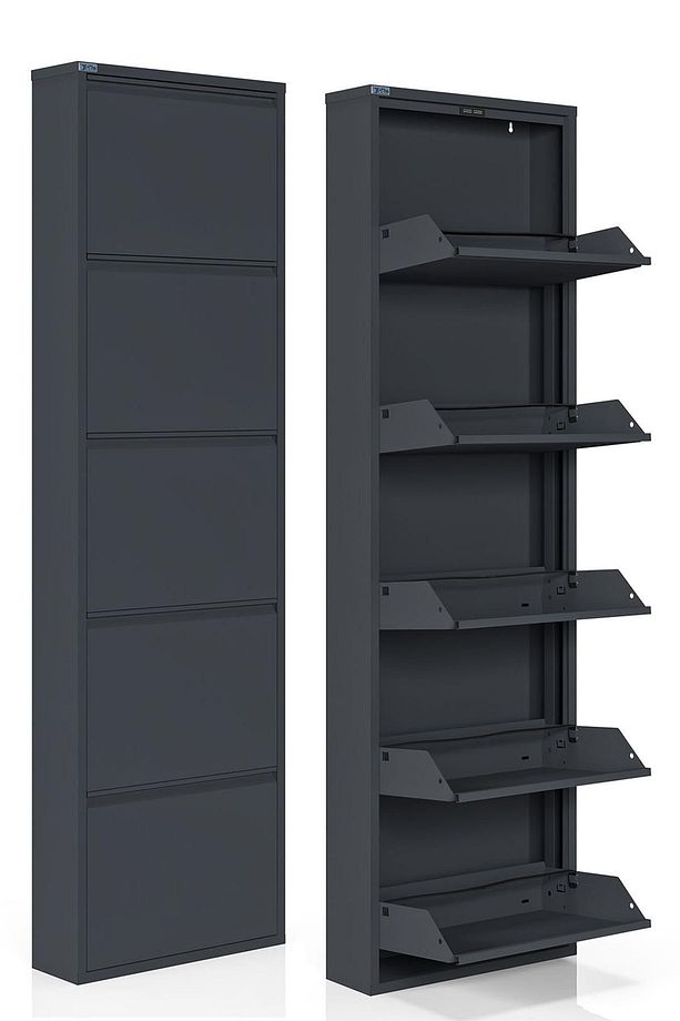 5'li Metal Ayakkabılık - Antrasit - 4