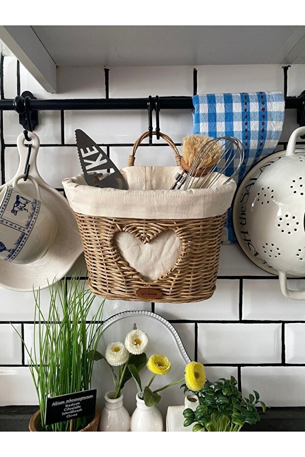 Dekoratif Hasır Sepet - 1