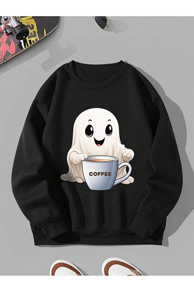 Hanorac negru Ghost pentru damă - 1