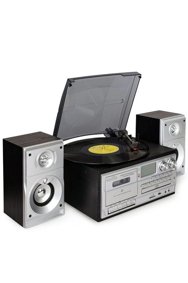 Plak Çalar Kaset Çalar CD Çalar USB Radyo Bluetooth Bağlantılı Aux Girişli Plak Çalar Nostalji - 5