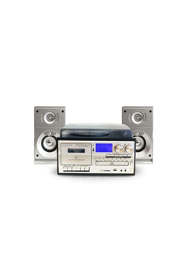 Plak Çalar Kaset Çalar CD Çalar USB Radyo Bluetooth Bağlantılı Aux Girişli Plak Çalar Nostalji - 1