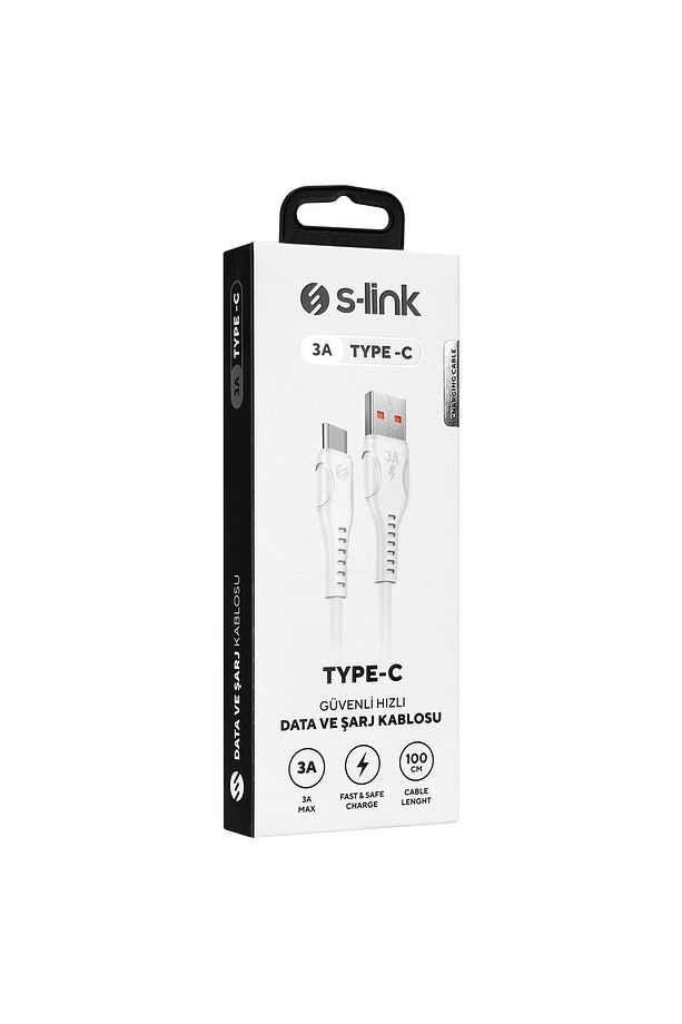 S-link Sl-x243 1m 3a Type-c Güvenli Hızlı Data Şarj Kablosu - 1
