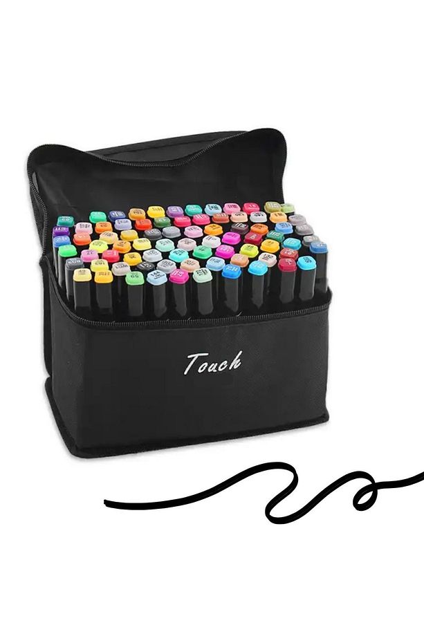 TOUCH MARKER 60 RENK ÇANTALI SET TWİN MARKER - 1