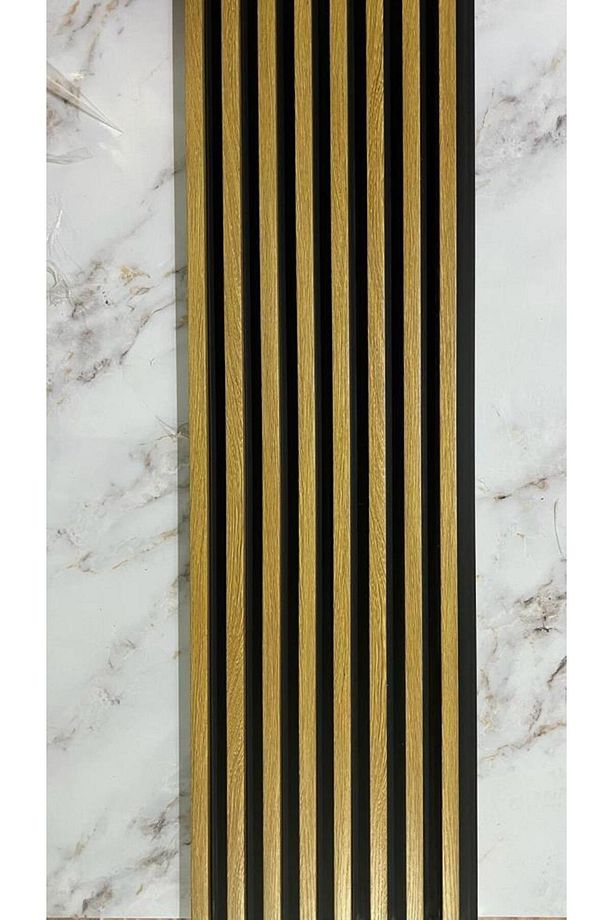 16x145cm 1 Adet ATC PVC Çift Renkli Rezene Prefabrik Ofis Dekoratif Pvc Kaplama Lambiri Duvar Paneli - 5