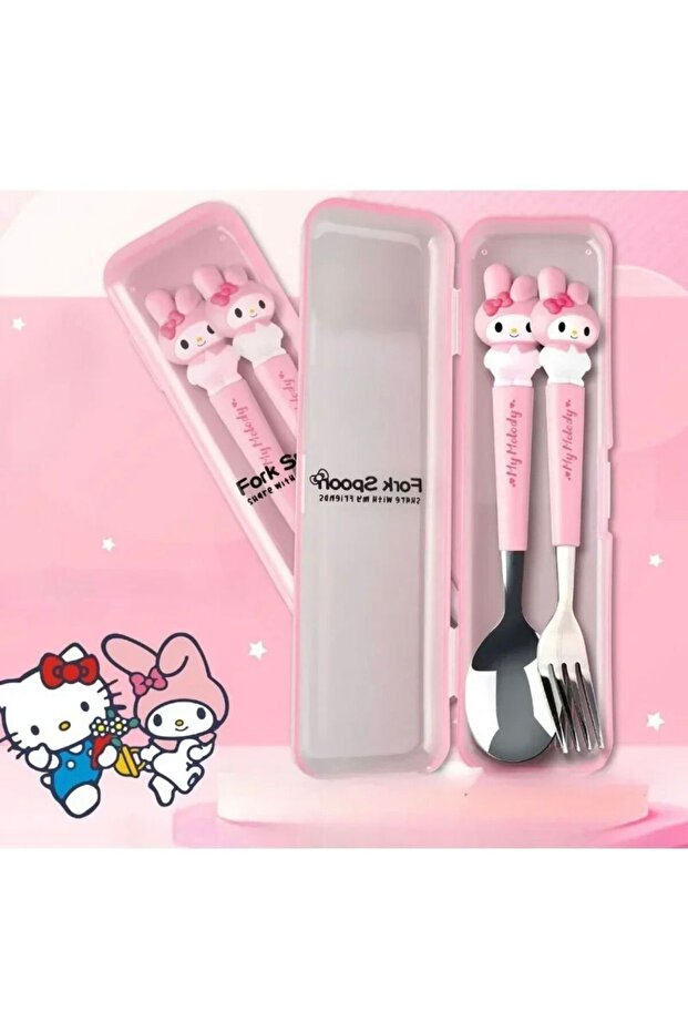 My Melody Sanrio Melody Mole - مجموعة التغذية المعبأة في صندوق كاواي