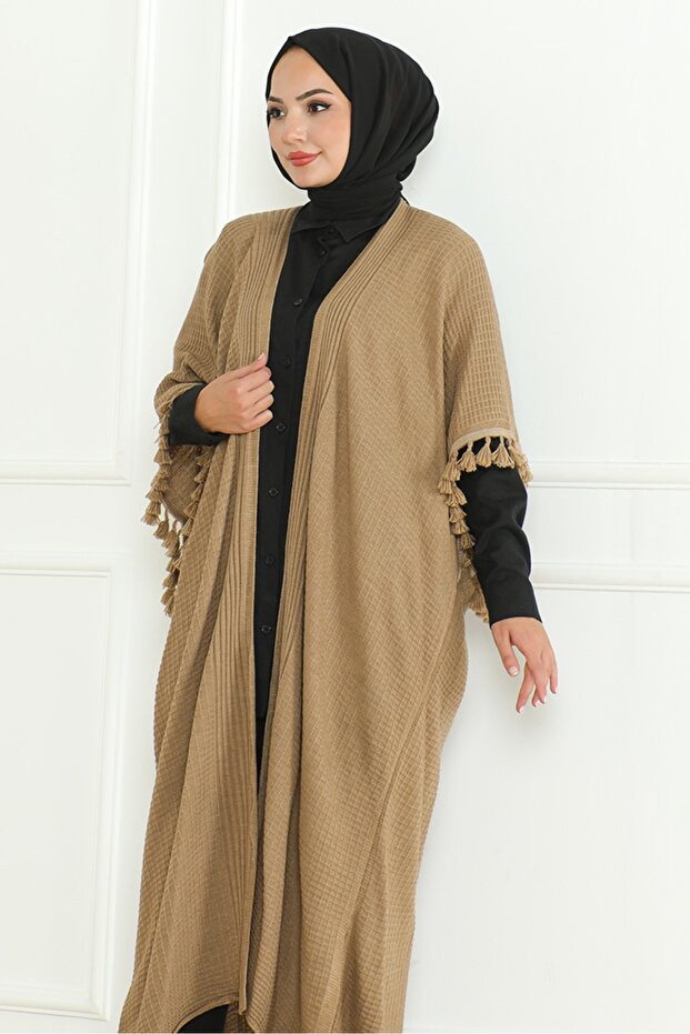 Balca Oversize Triko Panço 1195 - Vizon - 5