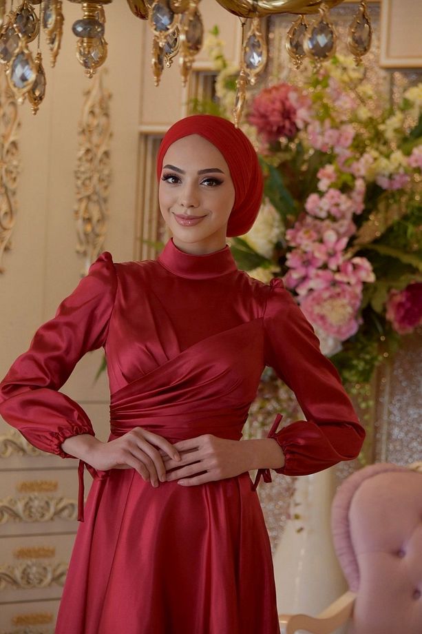 Zemheri Kırmızı Abiye Elbise - 6