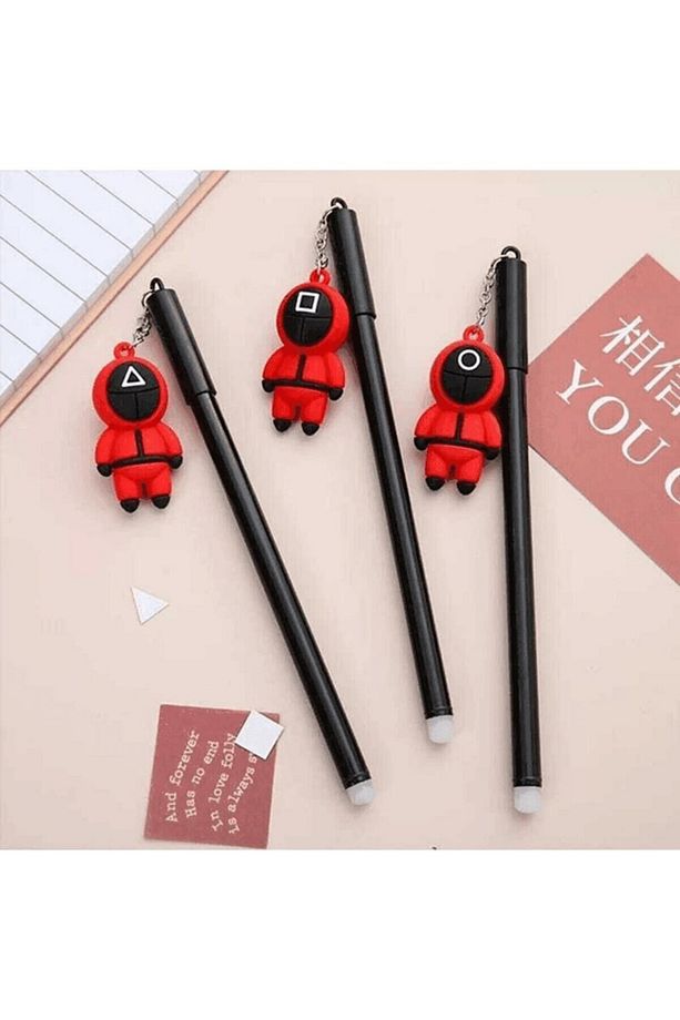 Squid Game Savaşçı Maske Figürlü Tükenmez Jel Kalem Küçük Boy - 3