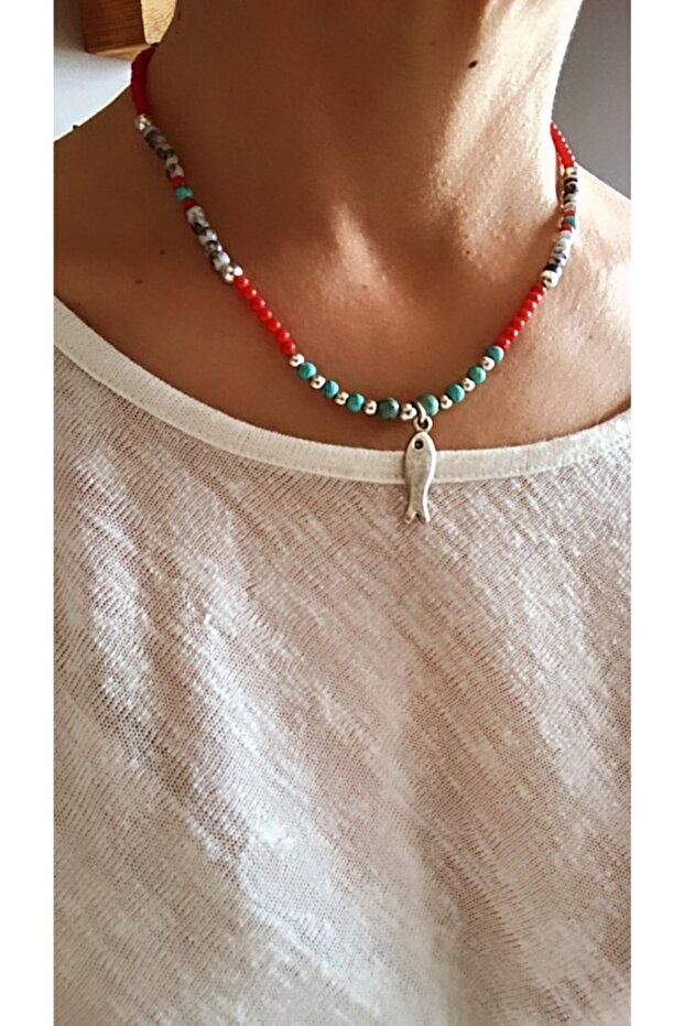 Fish Design Bead Necklace