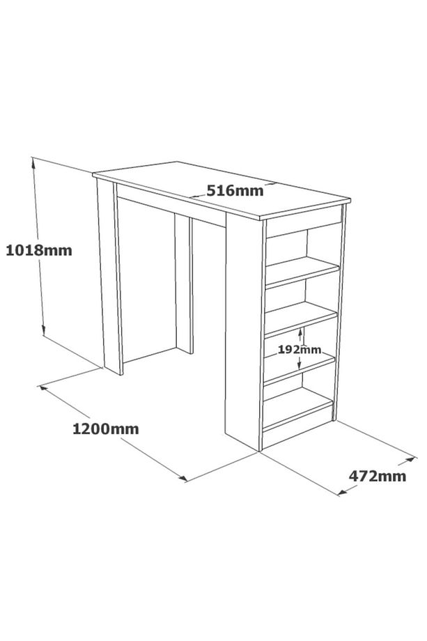 Bar Masası Mutfak Masası Yemek Masası Beton-taş St1-gt - 5