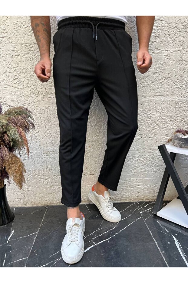 Men's Comfortable Cut Corded Elastic Waist Jogger