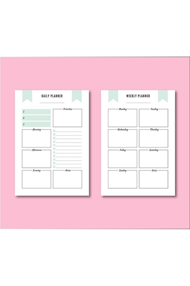 Minimal English Daily and Weekly Planner/To Do List/Notebook/Notepad/Memopad A5 - 1