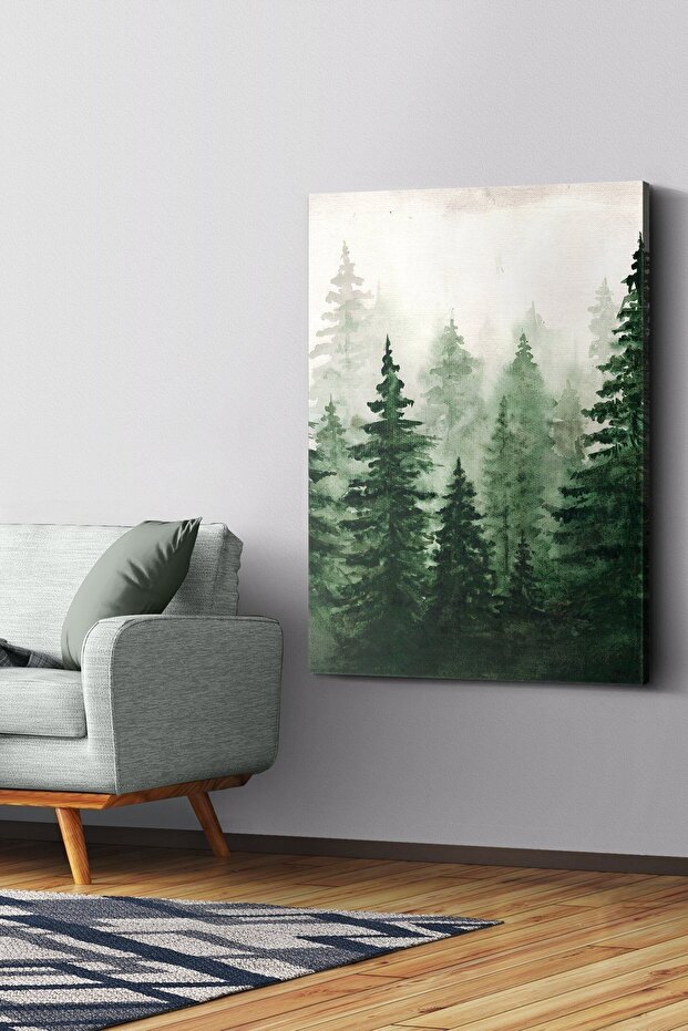 Orman, Ağaçlar, Kanvas - Canvas Tablo - 1