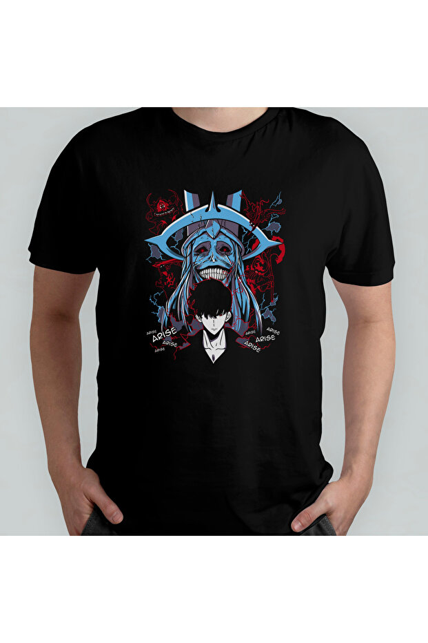 Solo Leveling 100% Cotton Crew Neck T-Shirt Model - 1