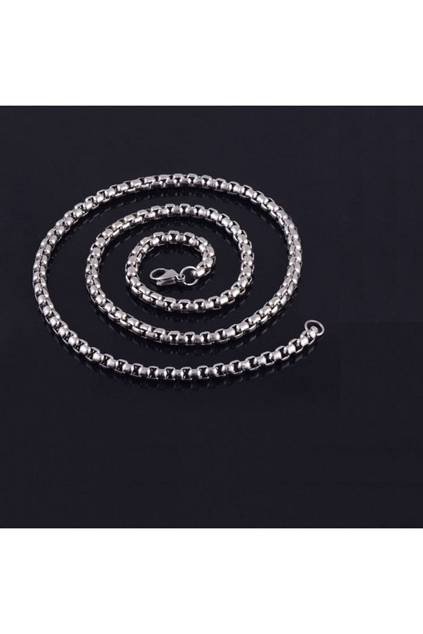 Kare Model Box Chain 316l Çelik Erkek Zincir Kolye - 4