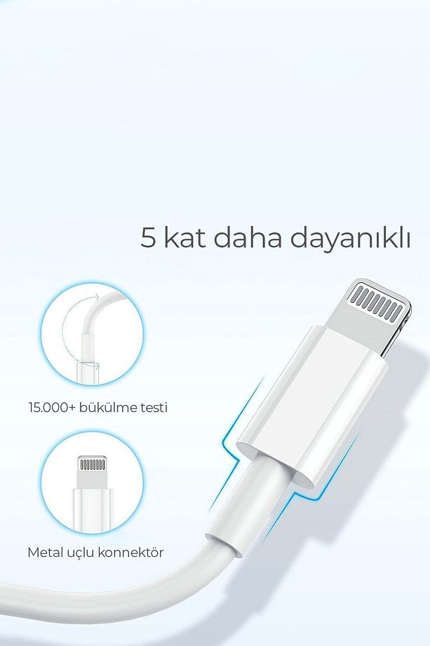 By Deji Iphone 8 X Xs Xr 11 12 13 14 Pro Max Plus Uyumlu Hızlı Şarj Kablosu Type C To Lightning - 2
