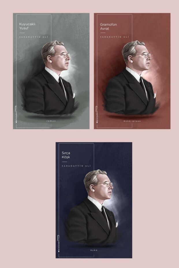 Sabahattin Ali Seti 3 Books / Yusuf with Well - Sırça Köşk - Gramophone Avrat