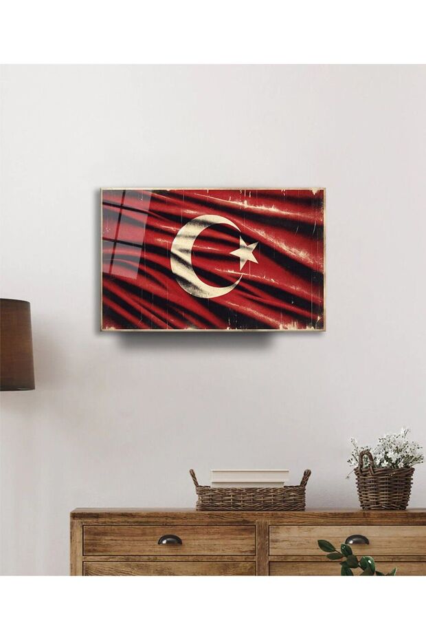 Milli Görkem Cam Tablo Hediyelik Büyük Tablo Ev Ofis Dekoru - 2