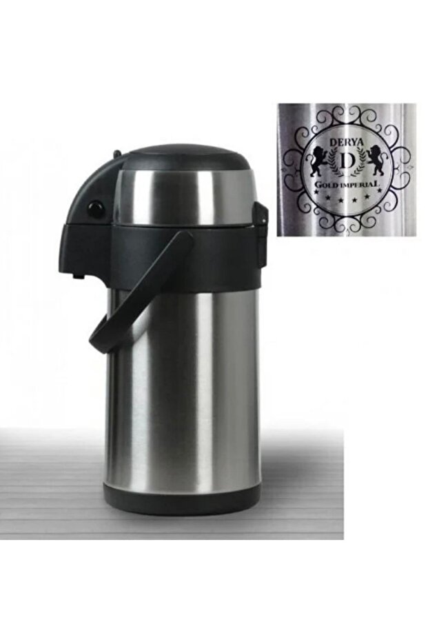 Çelik Çay Termosu 3.5lt Pompalı - 1