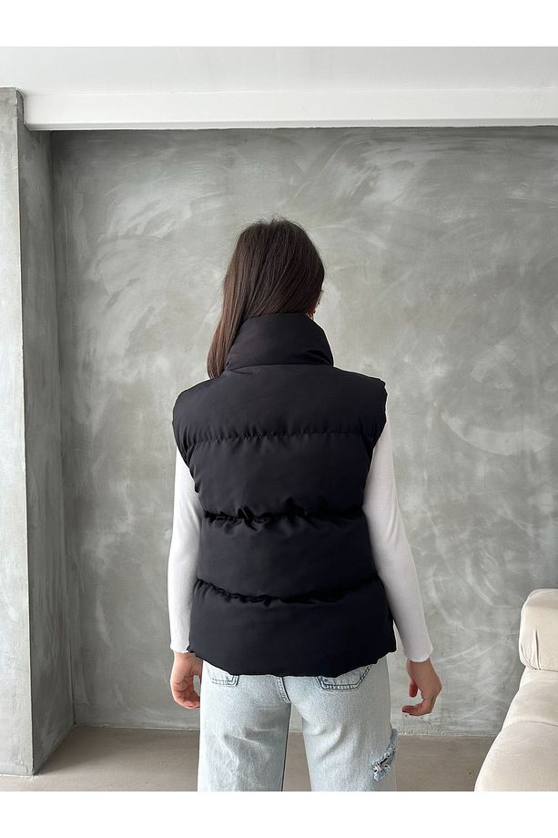Kadın Astarlı Oversize Şişme Yelek - 3