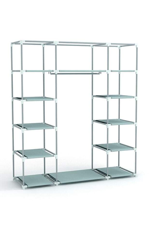 Çelik Profilli Çift Yandan Raflı Bez Dolap - 2