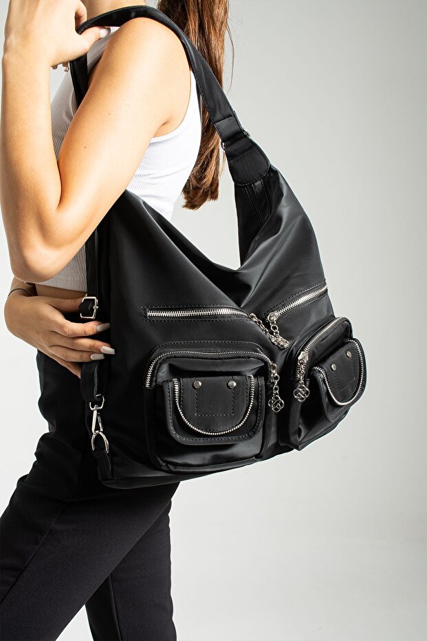 Multi-Compartment Large Size Backpack and Shoulder Bag 531 - 1