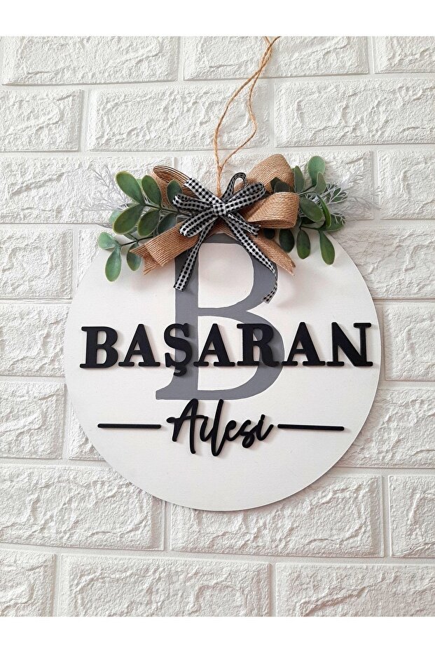 Psacraft Kapı Süsü Ev Hediyesi Isme Özel 30 X 30 Cm - 8