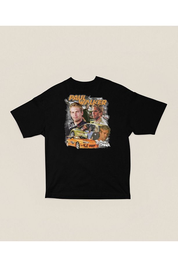 Hızlı Ve Öfkeli Paul Walker Baskılı Unisex Tişört. Oversize Fast And Furious Tişört - 3