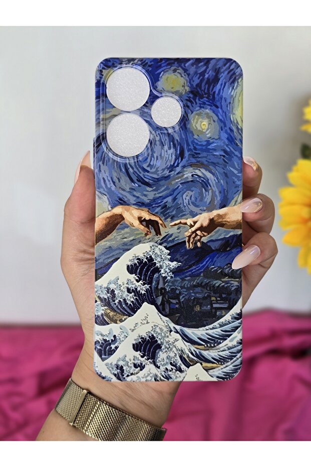 حافظة هاتف شفافة مطبوعة متوافقة مع هاتف Xiaomi Redmi 13 - 2