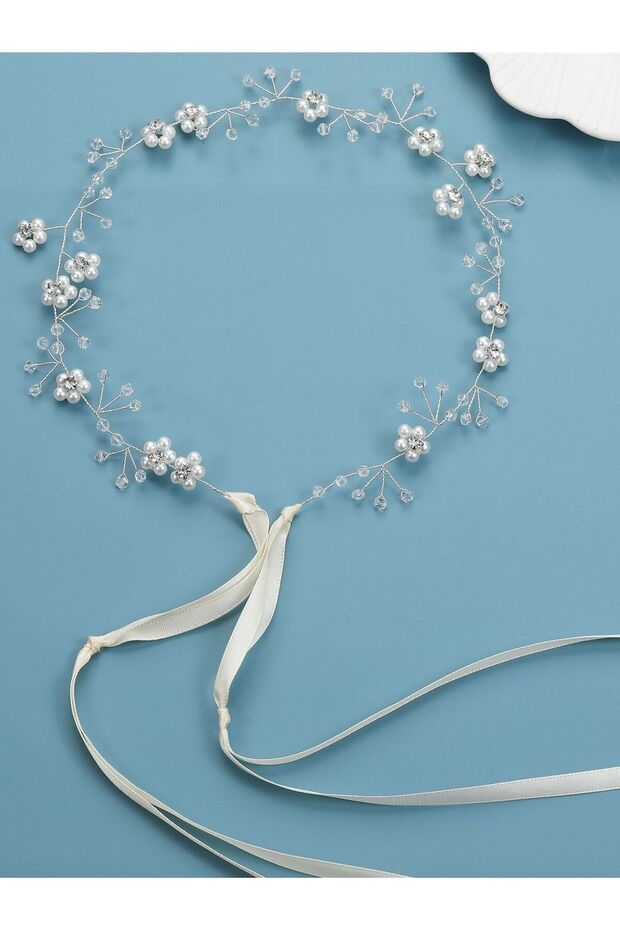 Bridal Hair and Turban Accessory with Pearls and Stones (Wedding Engagement Promise Hina Wedding Buckle)