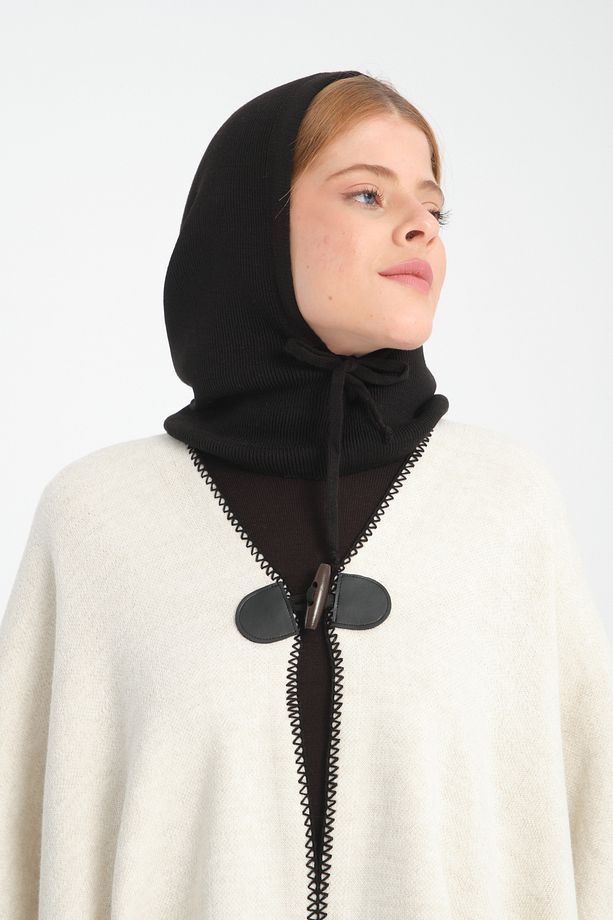 Ayarlanabilir Triko Başlık, Balaclava, Triko Başlık, Bere, Kapüşonlu Başlık, Triko Örgü Balaclava - 8