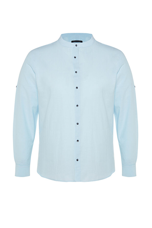Mavi Regular Fit Rahat Hakim Yaka Basic Büyük Beden Gömlek TMNSS23GO00093 - 8