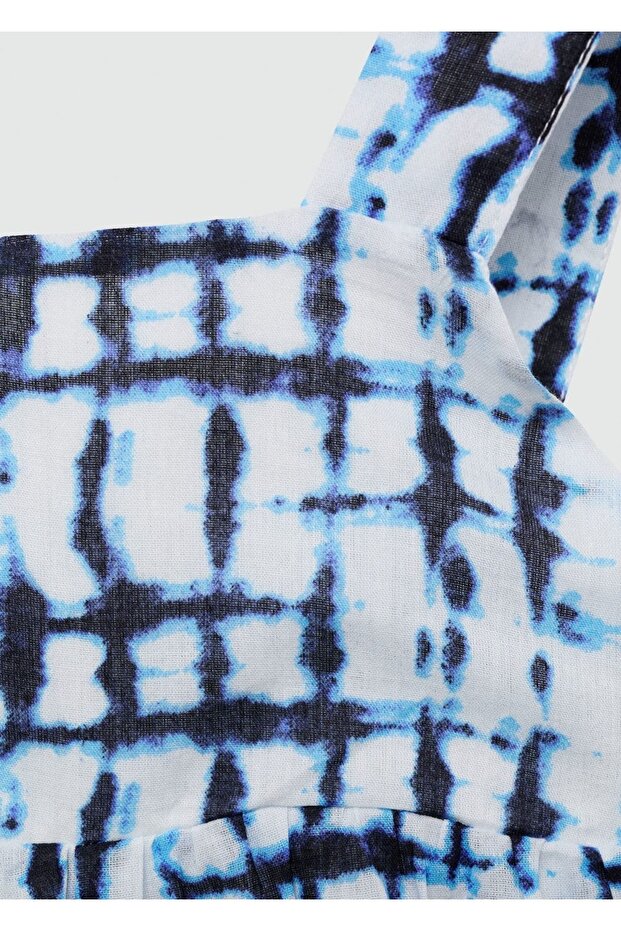 Batik Desenli Elbise - 5