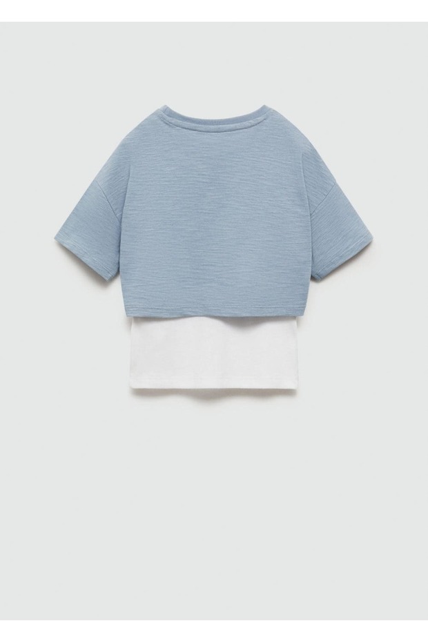 Çift Kat Desenli Tişört - 3