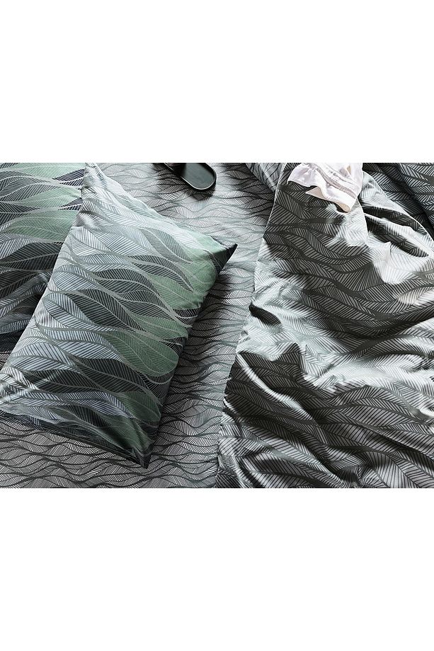Ranforce Leaf Nevresim Takımı Tek King Size - Yeşil - 8