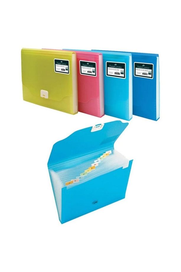 Faber Körüklü Dosya Neon Kırmızı - 1