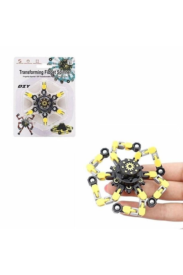 Fidget Spinners Dönüştürülebilir Zincir Robot Oyuncak Stres Çarkı - 2
