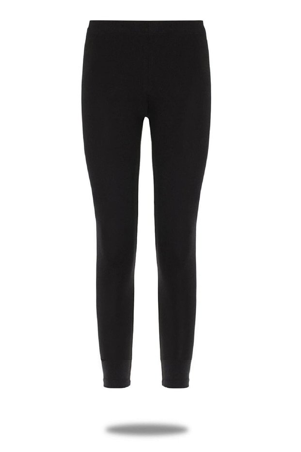 Girl Child Athlete Ankle Length Slim Fit Lycra Black Tights -8029