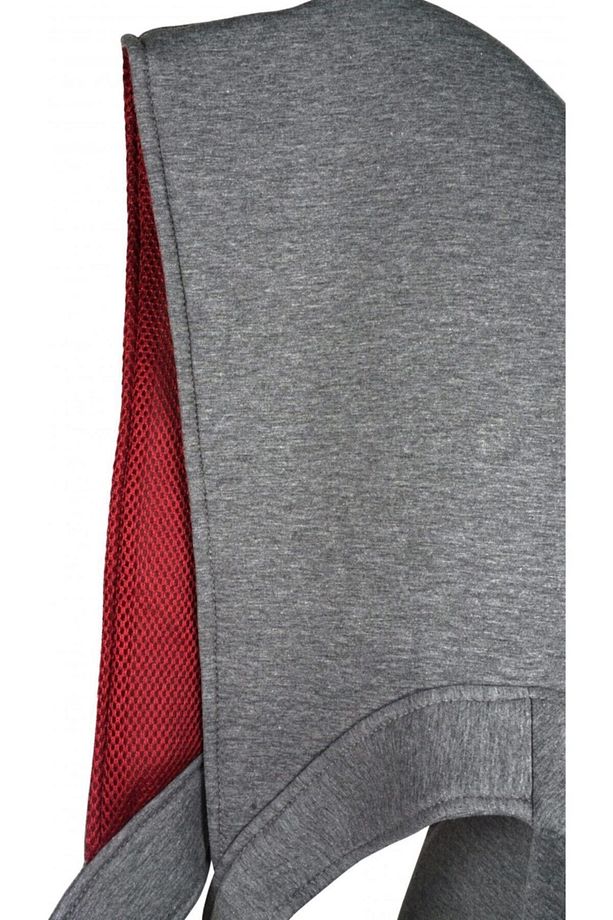 Basic Gri Bordo Sabit Kapüşonlu Kumaş Çocuk Okula Dönüş Küçük Sırt Çantası - 3
