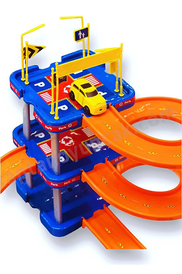 Erdem 3 Storey Garage Car Parking Set Toy