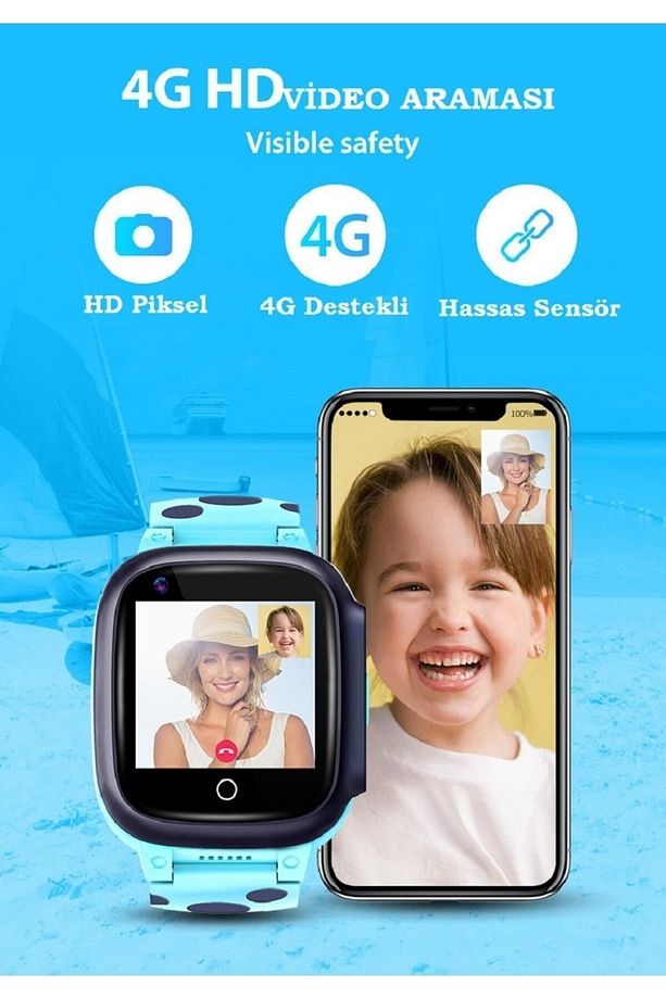 Çocuk Akıllı Saat Kameralı Sim Kart Takılabilir Akıllı Çocuk Saati (btk Kayıtlı) - 6