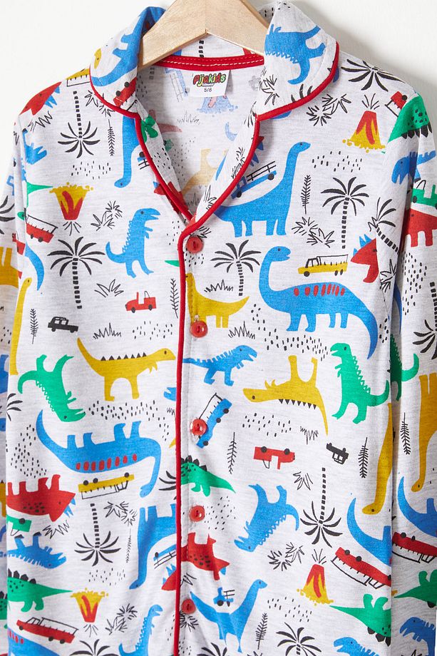 Dinozor Desenli Erkek Çocuk Pijama Takımı 16327 - 2