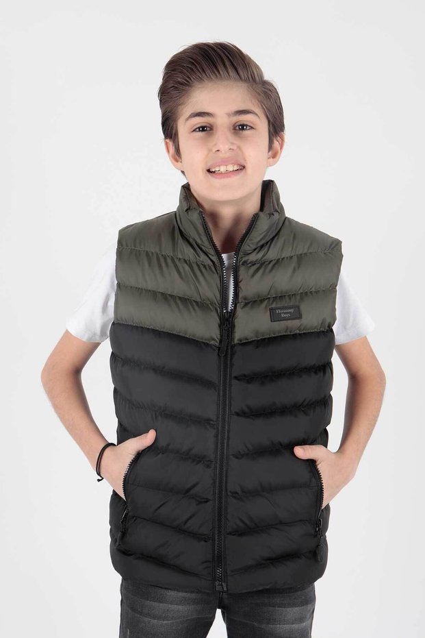 Kids Boys' Fashion Trend Hoodless Puffer Vest Ak217980