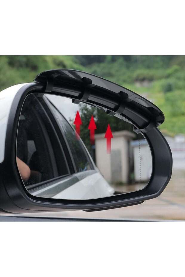 Aveo 2Pcs Car Mirror Rain Protector Visor Carbon Pattern Auto Rain Protector - 2