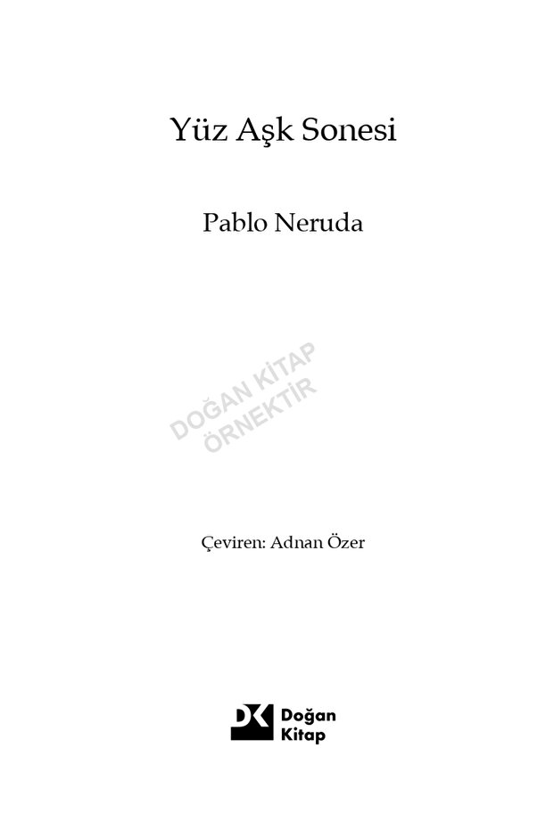 Yüz Aşk Sonesi - 3