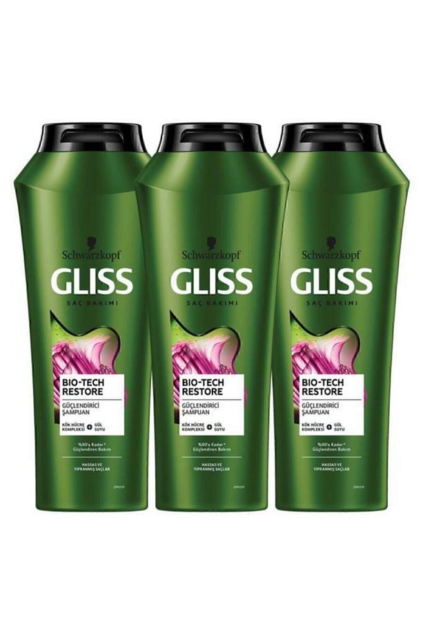 Bio-tech Restore Güçlendirici Şampuan - Kök Hücre Kompleksi Ve Gül Suyu Ile 500 ml X 3 Adet - 2
